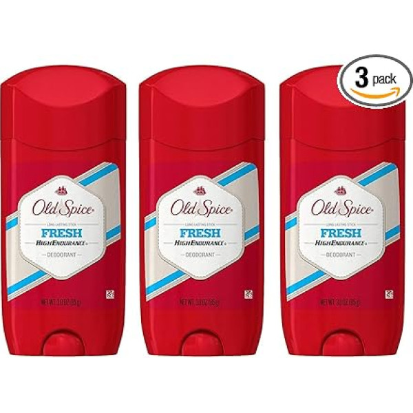 Procter & Gamble Old Spice dezodorants vīriešiem bez alumīnija, ilgnoturīgs stiks, izturīgs, zaļš aromāts, 3 unces (3 iepakojuma vienības)