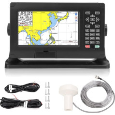 Jūras GPS ierīces, dziļuma mērītājs laivām, 8 collu zivju meklētājs Chart Plotter ar augstu precizitāti, GPS Bds, ūdensizturīgs Keyed Assist Chart Plotter jūras + auto