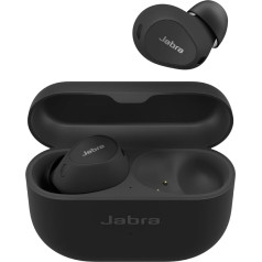 Jabra Elite 10 bezvadu bezvadu Bluetooth austiņas ausīm ar uzlabotu aktīvo trokšņu slāpēšanu, 6 iebūvētiem mikrofoniem un Dolby Atmos skaņu - matēti melnas krāsas