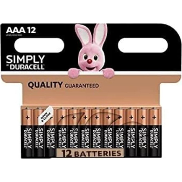 Duracell Simply AAA baterijas (12 gab.)