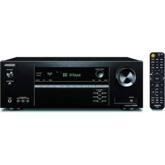 Onkyo TX-SR393(B) 5.2 kanālu AV uztvērējs (Dolby/DTS:X, AccuEQ, AccuReflex, 4K, Bluetooth, 155 W/kanālu), melns