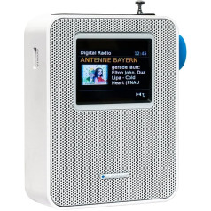 Blaupunkt PDB 200 rozetes radio DAB, digitālais radio rozetes radio, FM PLL radio, Bluetooth, DAB, RDS raidītāja informācija, USB uzlādes funkcija, staciju atmiņa, balts