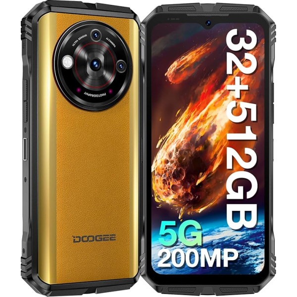 DOOGEE V30PRO [2024] 5G āra mobilais tālrunis 32GB + 512GB, 200MP kamera + nakts redzamība, 6,58 collu FHD + 120 Hz, 10800 mAh akumulators Octa Core Android 13 āra viedtālrunis bez līguma IP68/