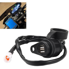 MOQIAOSEIKO Motociklu dubultā USB lādētāja ligzdas pārveidotājs Outlet Converter komplekts adapteris Yamaha MT07 MT09 MT-07 MT-09 FZ-07 FZ-09 XSR700 XSR900 Tracer XSR 700 900 ABS SP GT