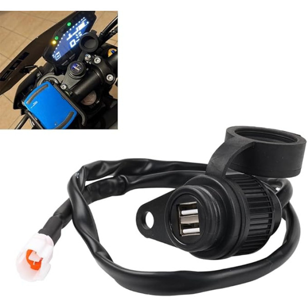 MOQIAOSEIKO Motociklu dubultā USB lādētāja ligzdas pārveidotājs Outlet Converter komplekts adapteris Yamaha MT07 MT09 MT-07 MT-09 FZ-07 FZ-09 XSR700 XSR900 Tracer XSR 700 900 ABS SP GT