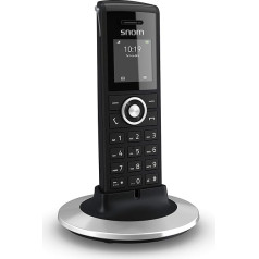 Snom Office Handset M25 (līdz 75 stundām gaidīšanas režīmā un 7 stundām sarunu laikā, IP DECT klausule, TFT krāsu displejs), melns