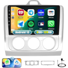 [6G + 128G 8 kodoli] CAMECHO Android 13 Auto radio 2Din Ford Focus Mk2/Mk3 Exi MT 2 3 2004-2011 ar Carplay Android Car, 9 collu IPS Touch Radio ar Bluetooth FM/RDS 32EQ DSP Mirror Link GPS WiFi