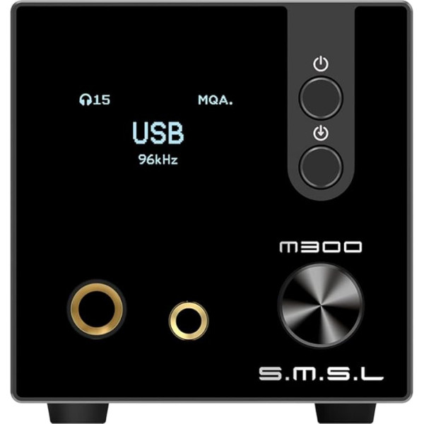 S.M.S.L M300SE HiFi austiņu pastiprinātājs, 2 gabali CS43131 MQA audio DAC, USB/Optical/Coaxial/Bluetooth ieeja DSD MQA XMOS Balanced XLR izeja THD+N 0,00013% ar tālvadības pulti