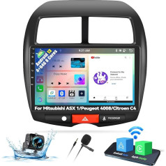 OiLiehu 4+64G 8 Core Android 13 Double DIN Radio CarPlay Android automašīnai Mitsubishi ASX 1/Peugeot 4008/Citroen C4 Auto radio ar ekrānu 10,1 collu Atbalsts Bluetooth GPS FM RDS WiFi DSP/EQ