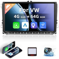 NHOPEEW 4 + 64G Android 13 Auto radio VW Passat B6 B7 Golf 5 6 Jetta T5 EOS Polo Touran Seat Sharan - Wireless Carplay & Android Car - 9 collu skārienjūtīgais ekrāns ar EQ EQ WiFi GPS FM RDS Mirror Link