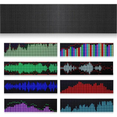 Dual MIC/LINE Stereo mūzikas spektra skaņas līmeņa mērītājs Dot Matrix Audio analizators