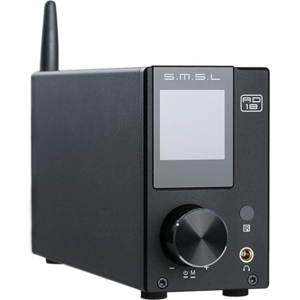 SMSL AD18 HiFi Audio Stereo Stereo Verstärker mit Bluetooth 4.2 Unterstützt Apt-X, USB DSP Full Digital Verstärker 2.1 für Lautsprecher,Small 80Wx2 Class D Verstärker mit Subwoofer Ausgang