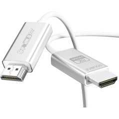 GeoHN.G 10K 8K optiskās šķiedras HDMI 2.1 kabelis 2M, 48Gbps 8K60Hz Super elastīgs HDMI 2.1 AOC eARC HDR10 HDCP 2.2 & 2.3 Dolby Dynamic HDR, saderīgs ar Blu-ray/Roku TV/PS5/HDTV/SoundBar