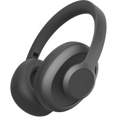 Fresh 'n Rebel Clam Ace Bluetooth austiņas ar hibrīdās aktīvās trokšņu slāpēšanas funkciju, 60 stundu atskaņošanas laiks, ideāls zvana laiks, ātra uzlāde, vēja trokšņu slāpēšana, pogu vadība (melnas)