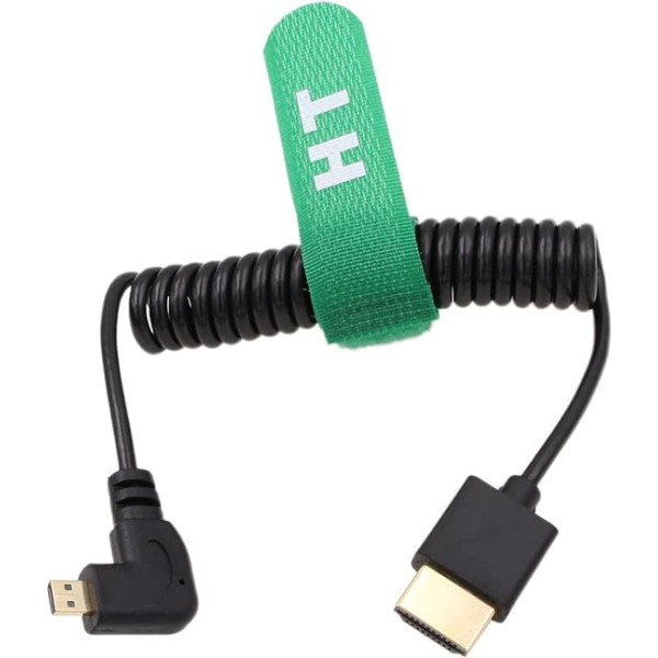 HangTon Micro HDMI 4K 60Hz 8K labā leņķa HDMI kabelis Sony A6400 A7R Canon R5 R6 GH4 S5 Z50 kamerai ATOMOS Ninja V Portkeys A D HDMI 2.1 tipa monitoram