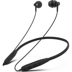 SoundMAGIC S20BT kakla Bluetooth austiņas, bezvadu austiņas, HiFi Stereo austiņas ar mikrofonu, vieglas sporta austiņas, ilgs atskaņošanas laiks, melnas krāsas