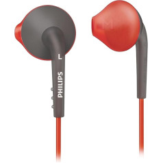 Philips SHQ1200/10 In-Ear-Sportkopfhörer (13,6mm Treiber) rot-schwarz