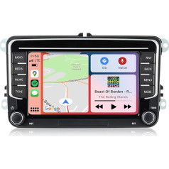 Android auto radio ar navigācijas ekrānu VW Golf 5 6 Polo Seat Passat, 7 collu Android Car Carplay Double DIN Radio Touch Display Bluetooth RDS GPS Oriģināls atpakaļgaitas kameras dekoders