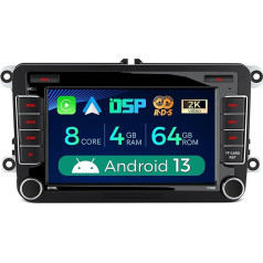 XTRONS 7 collu Android 13 auto radio Octa Core 4GB 64GB multimediju atskaņotājs VW Skoda Seat iebūvēts 4G LTE Car Play Android Car DSP GPS Bluetooth 5.0 WiFi izvēles DAB OBD TPMS DVR AHD kamera