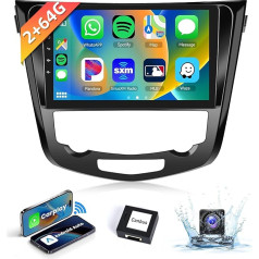 2 + 64G 10,1 collu autoradio Nissan X-Trail Qashqai J11 Rouge 2014-2018 Android Carplay Bezvadu Bluetooth ar ekrānu, podofo Double DIN Auto Radio ar Sat Navi WiFi AHD atpakaļgaitas kamera HiFi