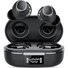 Bluetooth austiņas, bezvadu Bluetooth 5.3 In-Ear austiņas ar 4 ENC trokšņu slāpēšanas mikrofonu, bezvadu austiņas Deep Bass Wireless Earbuds 60H, IP8 ūdensizturīgas austiņas LED displejs USB-C