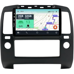 YUNTX [2GB+32GB] Android 13 auto radio ar satelīta navigāciju Nissan Navara 3 D40 (2004-2010) 9 collu skārienjūtīgais ekrāns bez kameras DAB/GPS/Stūres vadības stūres vadība/MirrorLink/Bluetooth 5.0/WiFi/USB/4G/CarPlay