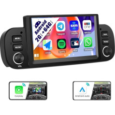 2G + 64G CAMECHO Android 12 auto radio Fiat Panda 2013-2020 ar navigācijas sistēmu Carplay Android Car, 6,2 collu auto radio ar skārienjūtīgu displeju, WiFi MirrorLink FM RDS Bluetooth un USB