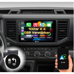 DYNAVIN Android auto radio ar satelītnavigācijas sistēmu VW Crafter no 2017. gada; 10,1 collu oriģinālais radio ar bezvadu Carplay un Android Car, Head-up displejs, ietver DAB+: D9-CA Premium Flex