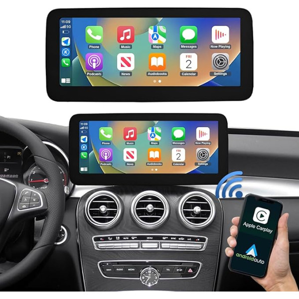 Road Top 12,3 collu autoradio bezvadu CarPlay Android auto skārienjūtīgais ekrāns Mercedes Benz C GLC V klases W205 W447 2016-2018 gadam ar NTG5.0/5.1/5.2 sistēmu, atbalsts Mirrorlink ..