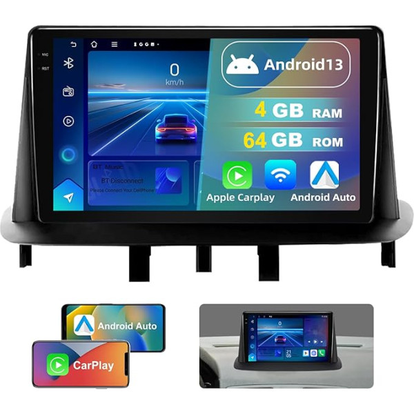 Dvrmedia Auto Radio 4GB + 64GB Android 13 priekš Renault Megane 3 2008-2014 9