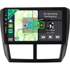 YUNTX [DAB-4G+64G] Android 14 Auto radio Subaru Forester/Impreza 2007-2012-[Integrēts DAB+/CarPlay/Android Auto/DSP/GPS]-9 collu IPS 2.5D skārienekrāns MIC+kamera USB/MirrorLink/Bluetooth