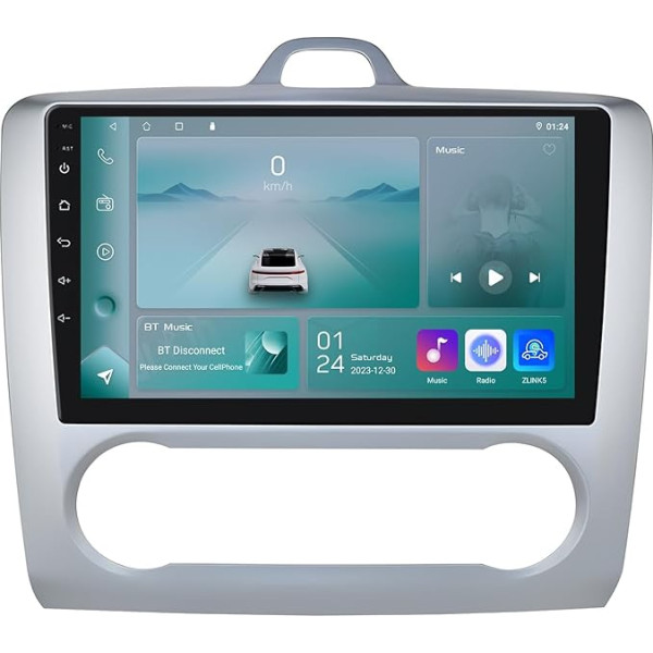 KooDux 9 collu Android 13 auto radio priekš Ford Focus Exi 2004-2011, 4-core 2+32GB Auto Stereo, Auto Stereo ar Carplay, Android Car, stūres vadība, DSP, Bluetooth, GPS navigācija, FM, WLAN