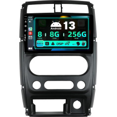 SXAUTO ¦ 8G + 256G ¦ Android 12 IPS Auto Radio piemērots Suzuki Jimny 3 (2005-2019) - Iebūvēts Carplay/Android Car/DSP - LED kamera + MIC - DAB stūres vadības stūres vadība Fast Boot 360-CAM AHD - 2 DIN 9