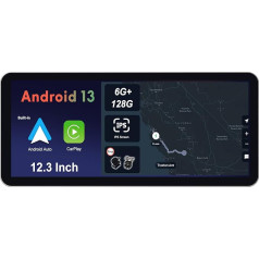 BXLIYER 12,3 collu - 6G + 128G - Android 12 IPS autoradio piemērots Seat Ibiza 6J (2009-2014) - Bezvadu CarPlay/Android Car/DSP - LED kamera un mikrofons - 2 DIN - DAB stūres vadības stūres vadība Fast Boot 360 kamera