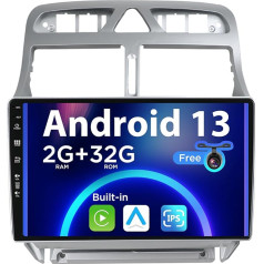 SXAUTO Android 13 IPS autoradio Peugeot 307 SW CC (2002-2013) - Iebūvēts CarPlay / Android Car - Bezmaksas atpakaļgaitas kamera - 2G + 32G - Vadāms no stūres DAB Fast-Boot WiFi DSP BT - 2 DIN 9