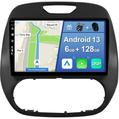 YUNTX [6GB + 128GB] Android 13 autoradio priekš Renault Kaptur Captur (2014-2019)-[Integrēts CarPlay/Android Car/DSP/GPS]-9 collu IPS 2.5D kamera + MIC-DAB/Mirror Link/Bluetooth 5.0/360 kamera/stūrēšana