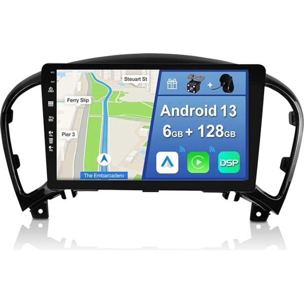 YUNTX [6GB + 128GB] Android 13 auto radio Nissan Juke/ YF15 Infiniti ESQ (2010-2017)-[Integrēts CarPlay/Android Car/DSP/GPS]-9 collu IPS 2.5D kamera + MIC-DAB/Mirror Link/Bluetooth 5.0/360 kamera