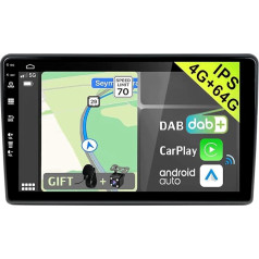 YUNTX [DAB-4G+64G] Android 12 auto radio Fiat Ducato Citroen Jumper Peugeot [Integrēts DAB+/CarPlay/Android Car/DSP/GPS]-9 collu IPS 2.5D skārienjūtīgais ekrāns Mic + kamera USB/MirrorLink/Stūresrats