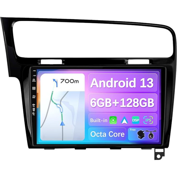 JOYX - [6G+128G] - Android 12 autoradio piemērots Golf 7 (2013-2018) - Iebūvēts DSP/Carplay/Android Car - Bez MIC kameras - 10,1 collu 2 DIN - Atbalsta SWC WiFi DAB Fast-Boot 360 kamera - Melns