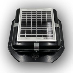 Solar RoofBlaster 2.0 ar melnu ventilācijas atveri | Solar Loft Vent | Solar Loft Fan | Jauns un uzlabots dizains