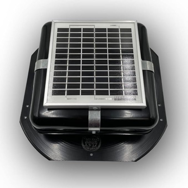 Solar RoofBlaster 2.0 ar melnu ventilācijas atveri | Solar Loft Vent | Solar Loft Fan | Jauns un uzlabots dizains