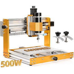 Lunyee 3018 Pro Ultra CNC frēzēšanas iekārta, 500W visu metālu frēzēšanas iekārta, uzlabota 3 asu gravēšanas iekārta, robežslēdzis un avārijas apstāšanās ar GRBL bezsaistes kontroli metālam, kokam, akrilam, PCB-MDF