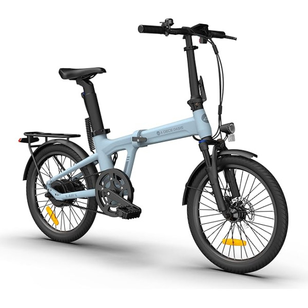 ADO E-Bike Air20Pro elektriskais velosipēds, elektriskie velosipēdi, saliekamais velosipēds, siksnas piedziņa, pilsētas velosipēds, 20 collas, 2 pārnesumi, Bafang bezsuku motors, sieviešu / vīriešu elektrovelosipēds