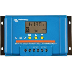 Victron Energy BlueSolar PWM DUO-LCD&USB 12/24 V 20 ampēru lādēšanas kontrolieris