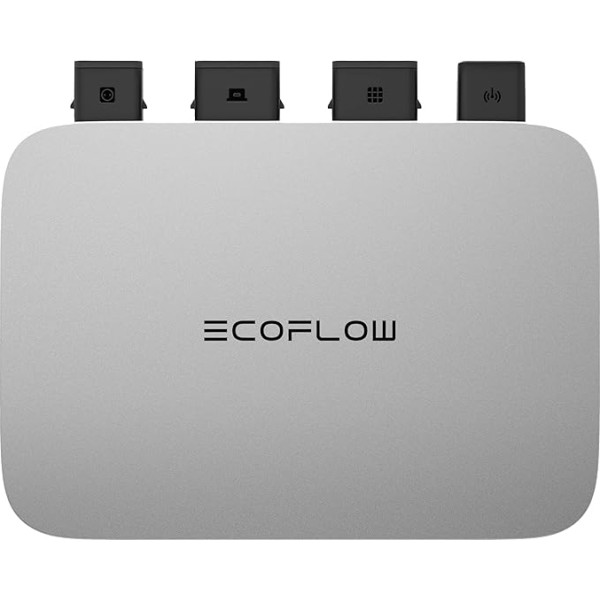 EcoFlow mikro invertors 800 W, inteliģentais saules invertors WLAN balkona elektrostacijai, PV invertors 2 saules paneļiem/IP67/App/MPPT, 5011401011, EFPowerStreamMI-EU-800W