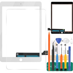 SRJTEK Jauns iPad Pro 9.7 2016. paaudzes skārienekrāna nomaiņa ar rūdītu stiklu + rīki (bez LCD, bez sākuma pogas) - Balts