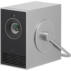 LG Electronics HU710PB CineBeam Q Laser Compact 4K UHD projektors, līdz 120 collas, 500 lūmeni, automātiskā attēla iestatīšana, HDMI 2.1, USB-C, webOS 6.0, LG ThinQ