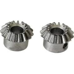 Motor Pinion, Gear, Motor Pinion, 2 Pieces, 0.8 Module, 15 Teeth, Pinion, 1:1 Bevel Gear, Carbon Steel/Copper, 3, 4, 5, 6 mm, M3 Screw Hole, Bevel Gear GS (Number of Teeth: Steel Gear) ( Color : Ste