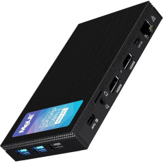 MeLE Quieter4C Mini dators bez ventilatora Windows 11 Pro 16GB DDR4 512GB ROM Micro PC Alder Lake N100 (līdz 3,4 GHz) Mazas formas dators USB-C 2X HDMI 4K@60 Galda dators ar trim ekrāniem