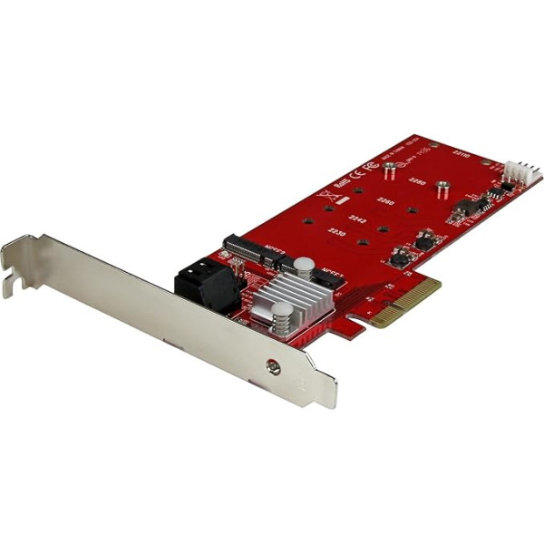 StarTech.com PEXM2SAT3422 M.2 NGFF SSD RAID karte Plus 2x SATA III porti PCIe 2x M.2 RAID kontroliera karte Plus divi SATA porti